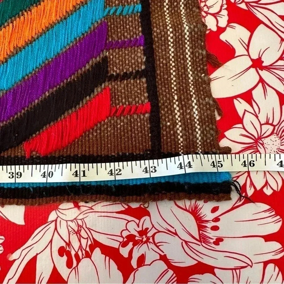 Handmade woven embroidered huipil Guatemala weaving 21.5”x45” - Picture 6 of 6